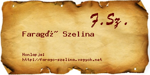 Faragó Szelina névjegykártya